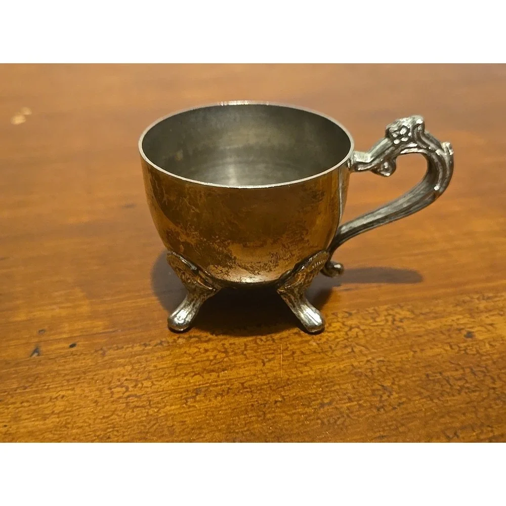 Pewter Lot Of Small Bowl Frog And Cup Made In England For Smith